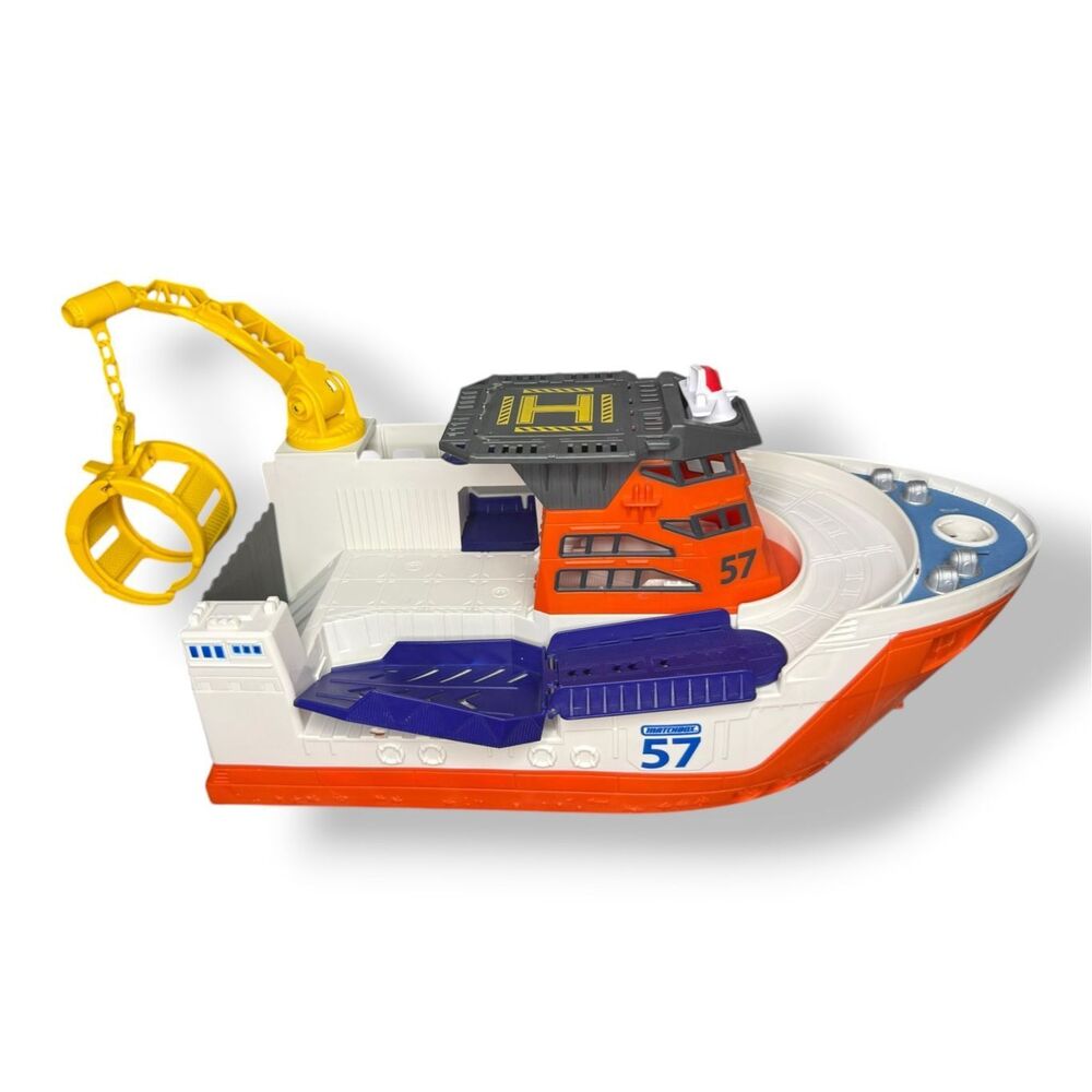 Matchbox Marine Rescue‎ Shark Ship Toy Mattel 2013